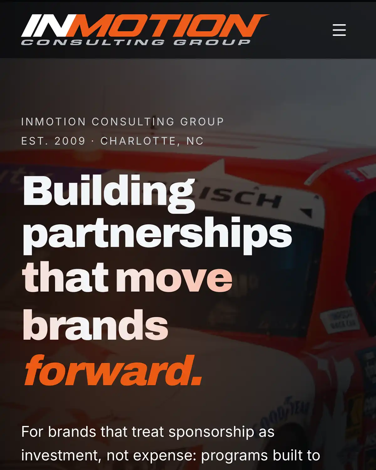 InMotion Consulting Group website preview